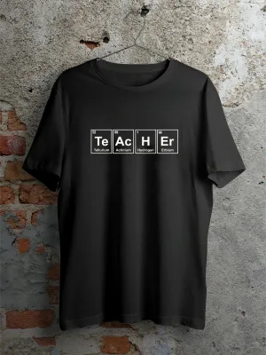 Kişi Ağ Çapraz Yaka Çap Kimya Müəllimi T-shirt