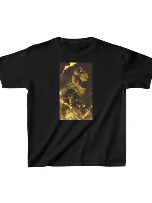 Детски црн oversize печатен бициклистички јака маица