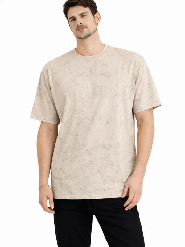 Машки беж oversize кисело перење бицикли јака маица 3