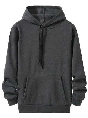 Kadın Füme Oversize Kapüşonlu Kanguru Cepli Pamuklu Sweatshirt