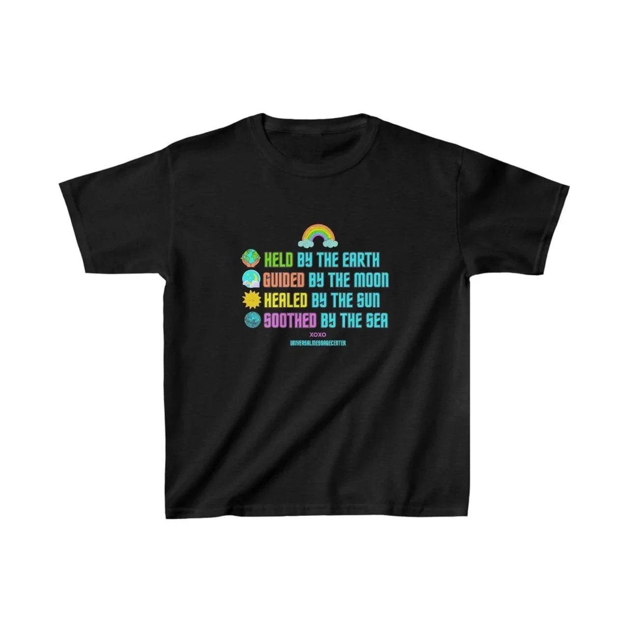 Bluzë për fëmijë e zezë oversize me print