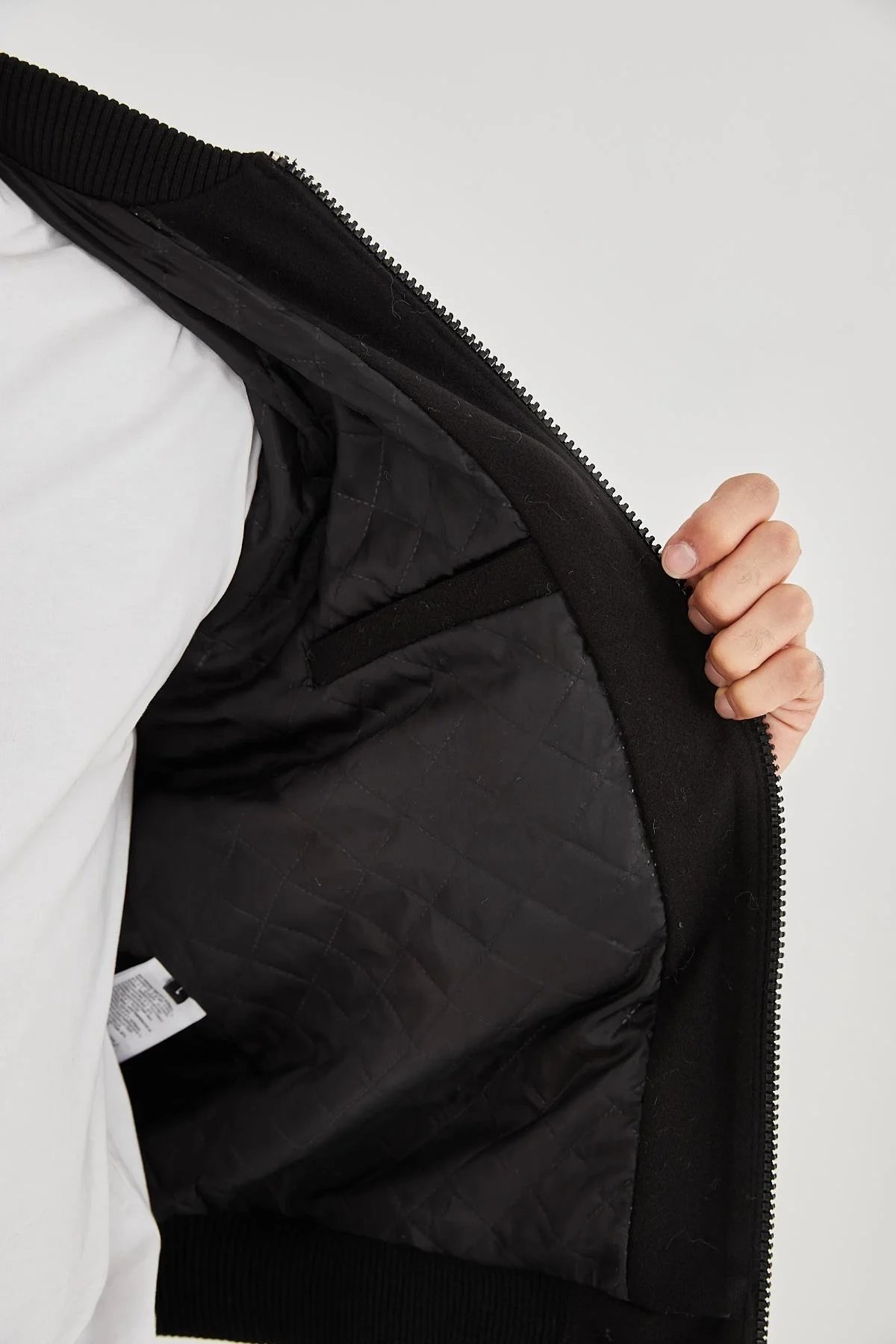 Jacket for Men, Brown, with Fiber Lining, Faux Leather Sleeves, Winter 8