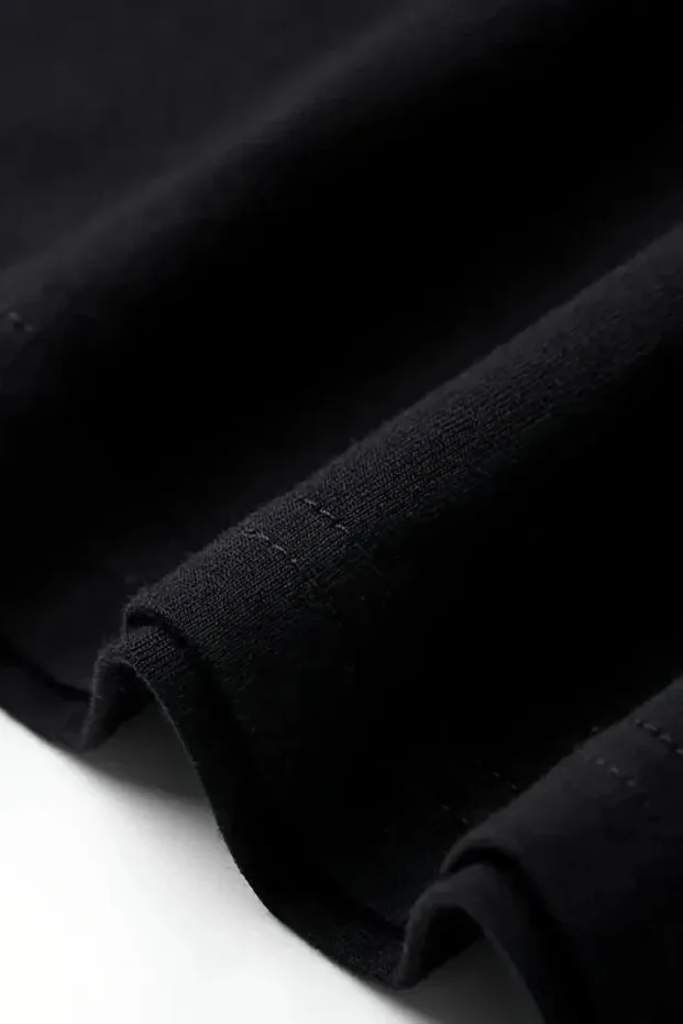 Erkek Siyah Oversize Tavşan Baskılı Kısa Kollu Tişört 3