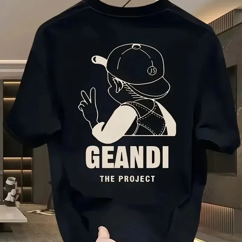 Dámske čierne oversize tričko s potlačou Gandhi The Project