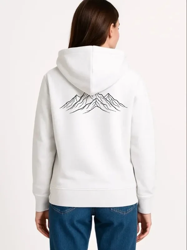 Femeie Albă 3 Fire Bumbac Glugă Penguin Imprimat Sweatshirt 1