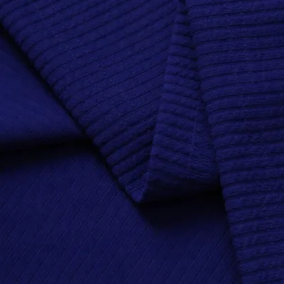 Maschio Blu Scuro Polo Collo Oversize Costina Tessuto 100% Cotone Taglio Largo Collo a Barca 5