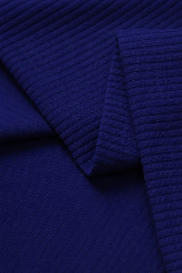 Erkek Lacivert Oversize Bisiklet Yaka Fitilli Pamuklu Polo Tişört 5