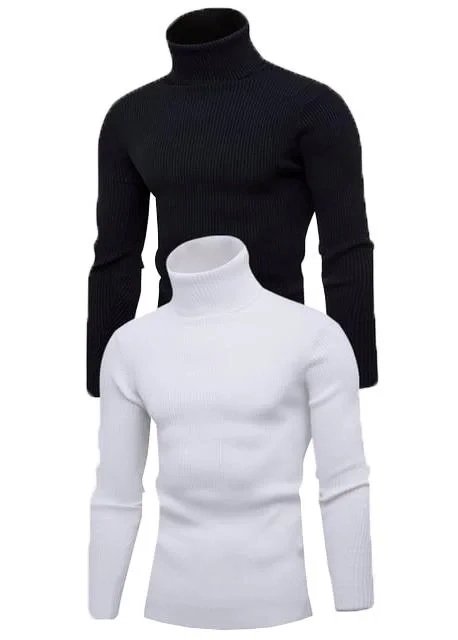 Erkek 2'li Set Likralı Fitilli Kaşkorse Boğazlı Slim Fit Body