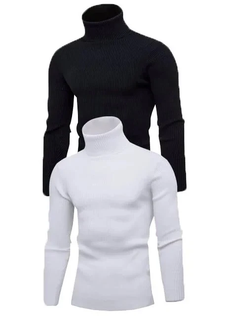 Erkek 2'li Set Likralı Fitilli Kaşkorse Boğazlı Slim Fit Body