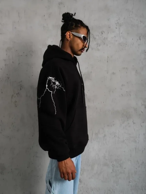 Murš Albo 3 Firă Bumbac Buzunar Cangur Printat Oversize Hoodie 3