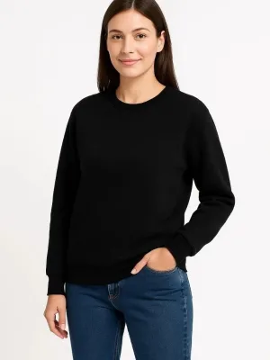 Juvele Siyaho 3 Fili Pamuklu Duz Bisiklet Yaka Sweatshirt