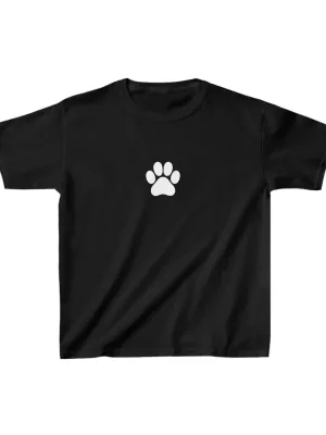 Children's Black Oversize Printed Cycling Neck T-Shirt