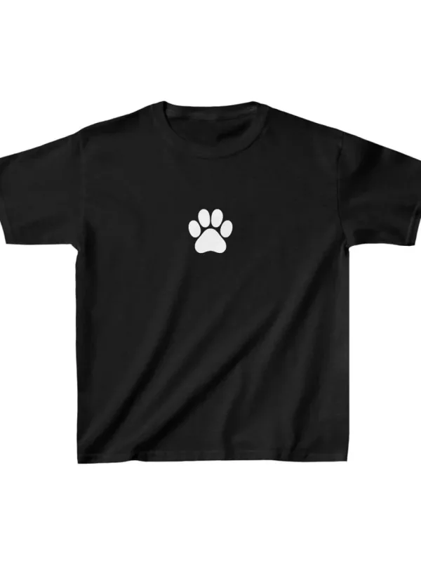 Children's Black Oversize Printed Cycling Neck T-Shirt 1
