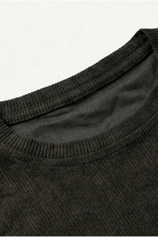 T-Shirtê Premium ê Reş ê Oversize yê Pembû yê Mêran 4