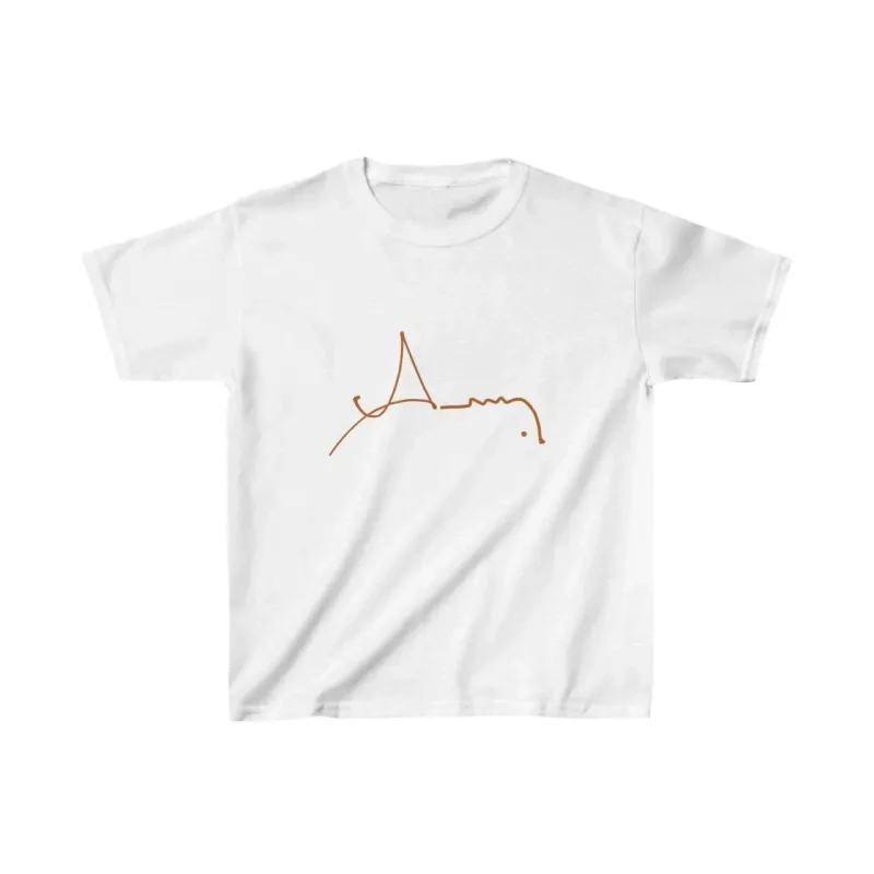 Детски бел печатен oversize велосипед јака маица