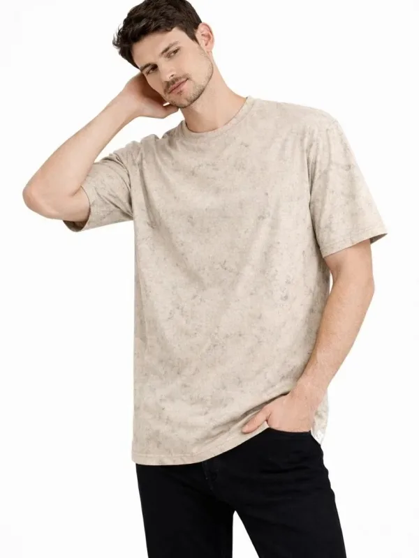 Машки беж oversize кисело перење бицикли јака маица 1