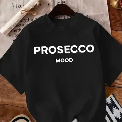 Women's Black Oversize Bicycle Neck Printed T-Shirt 1