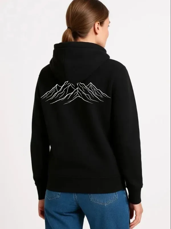 Jin Reş 3 Têl Pembû Kapşonlu Penguen Çapkirî Sweatshirt 2