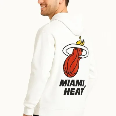 Bărbat Alb 3 Fire Bumbac Imprimat Cangur Buzunar Glugă Sweatshirt 5