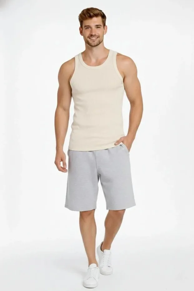 Krém Slim Fit Bordázott Nullás Gallér Hát Nyomott Sport Trikó 2