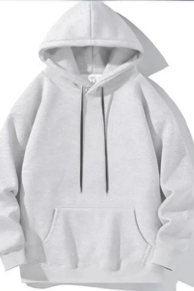 Jin Gewr Oversize 3 Têl Pembû Kangurû Bêrîk Hoodî Sweatshirt 2