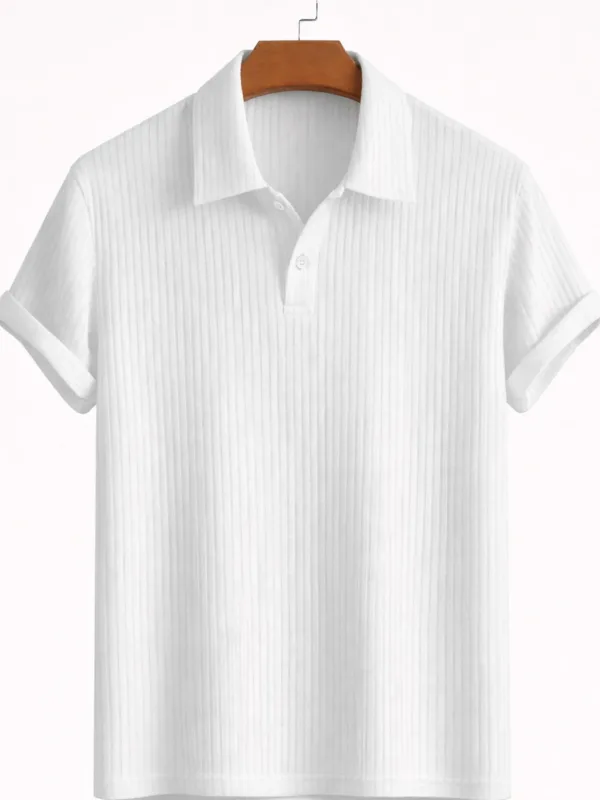 Beli oversize rebrasta pamuk polo kragna majica 2