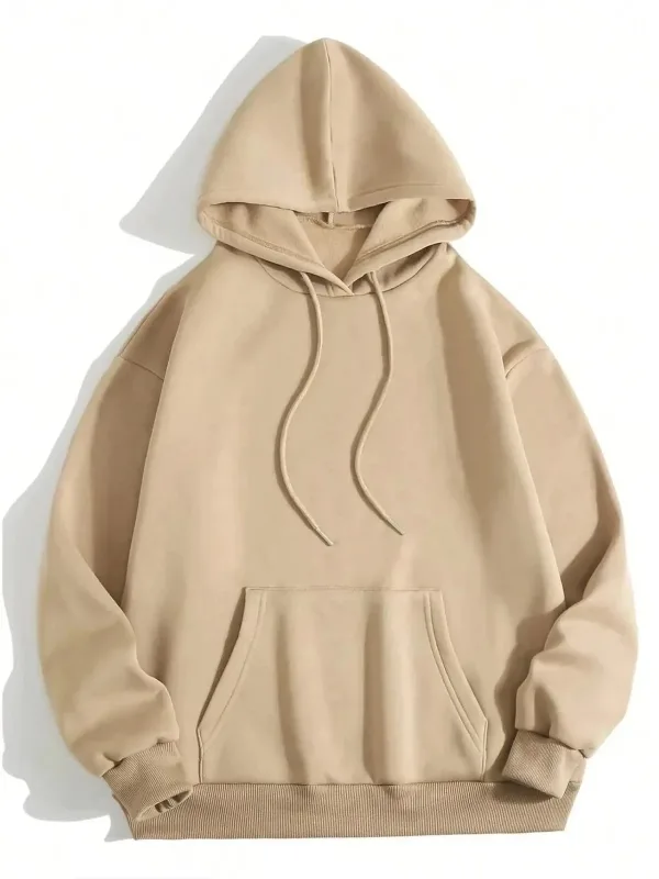 Muršćo Bež 3 Iplik Pamuklo Kapušonlo Kanguru Čeplo Sweatshirt 1
