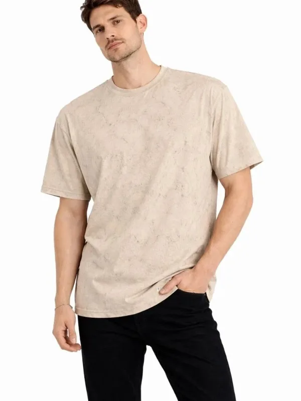 Машки беж oversize кисело перење бицикли јака маица 4