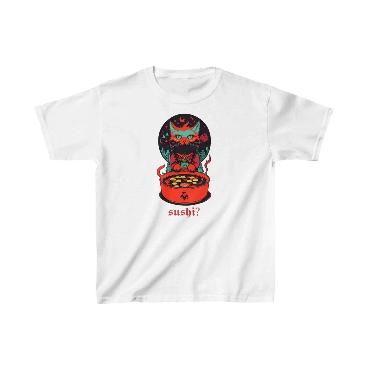 Детски бел печатен regular T-shirt