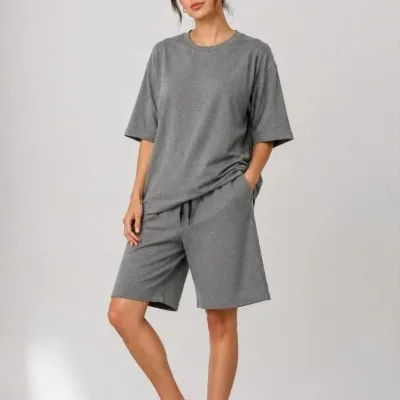 Koma 2 Parçeyî Oversize Du Têl Şort 8