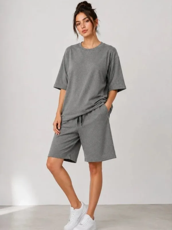 Koma 2 Parçeyî Oversize Du Têl Şort 8