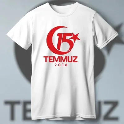 Men's White Crew Neck July 15 Commemorative Printed T-Shirt 1