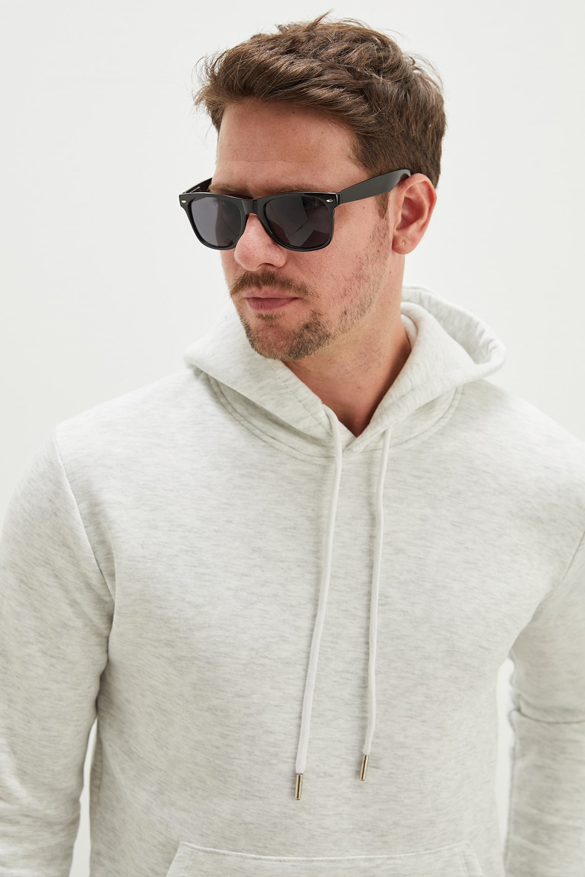 3 İplik Basic Kapüşonlu Kanguru Cepli Sweatshirt 7