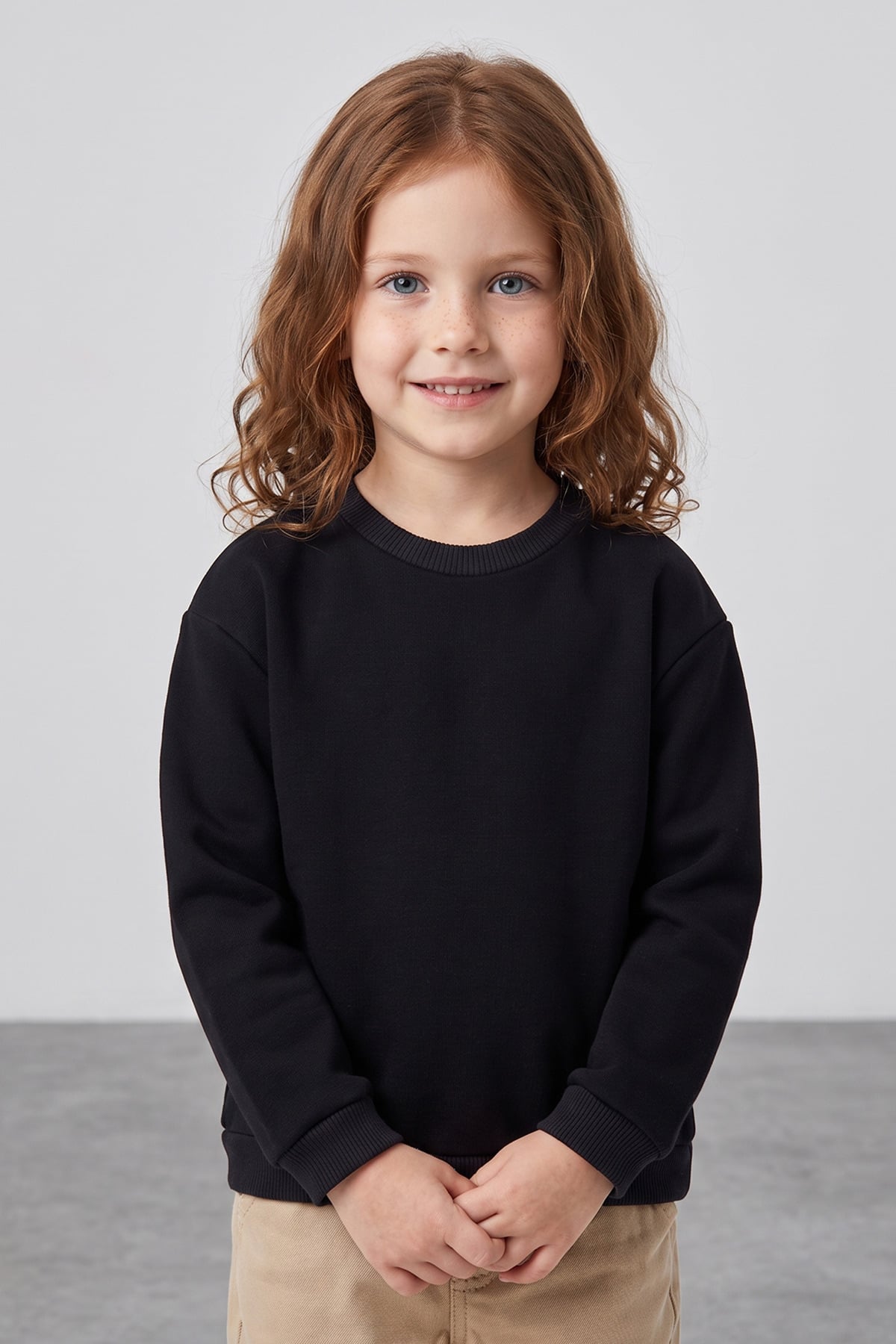 3 İplik Basic Unisex Çocuk Sweatshirt 3