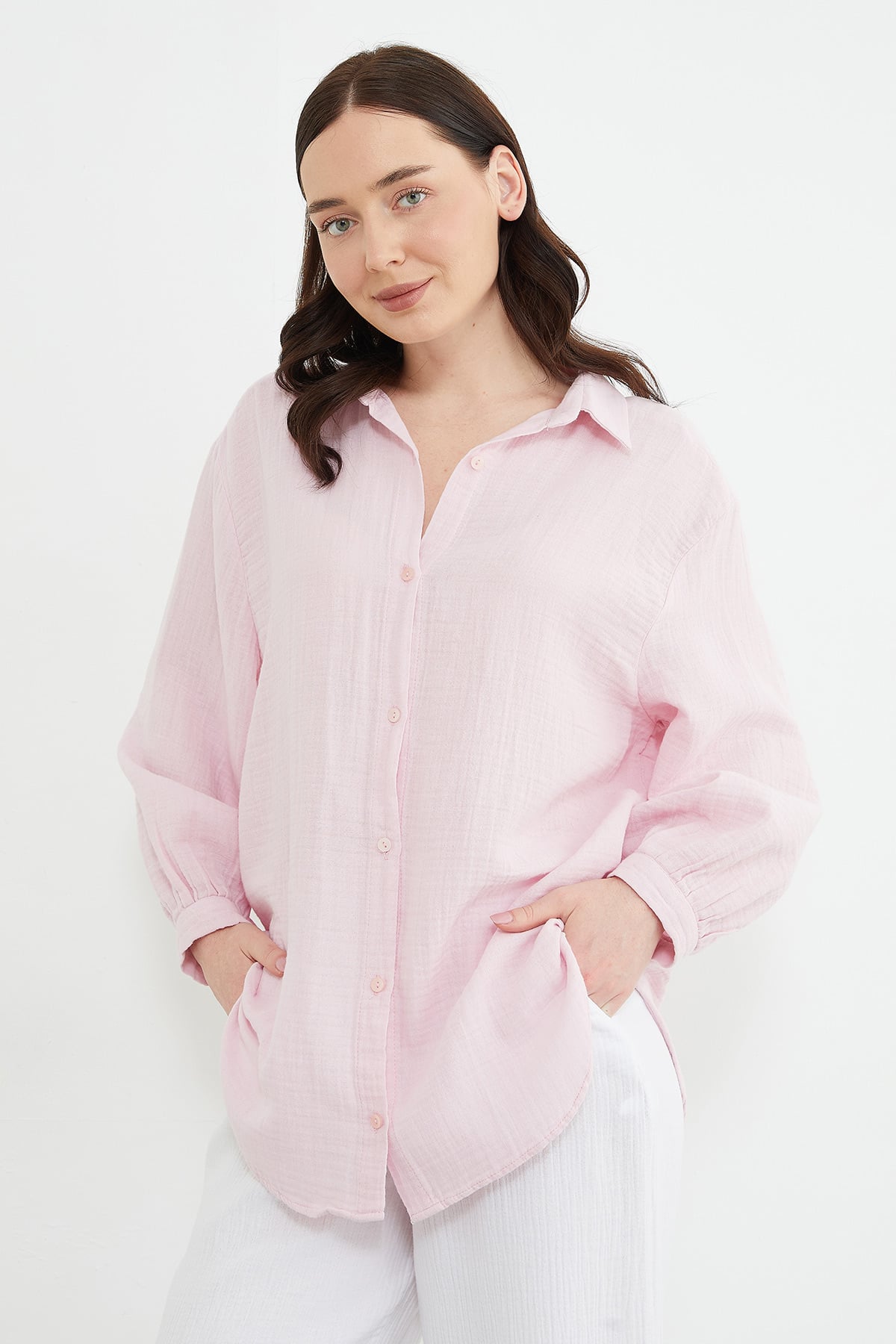 Basic Oversize Gömlek 6