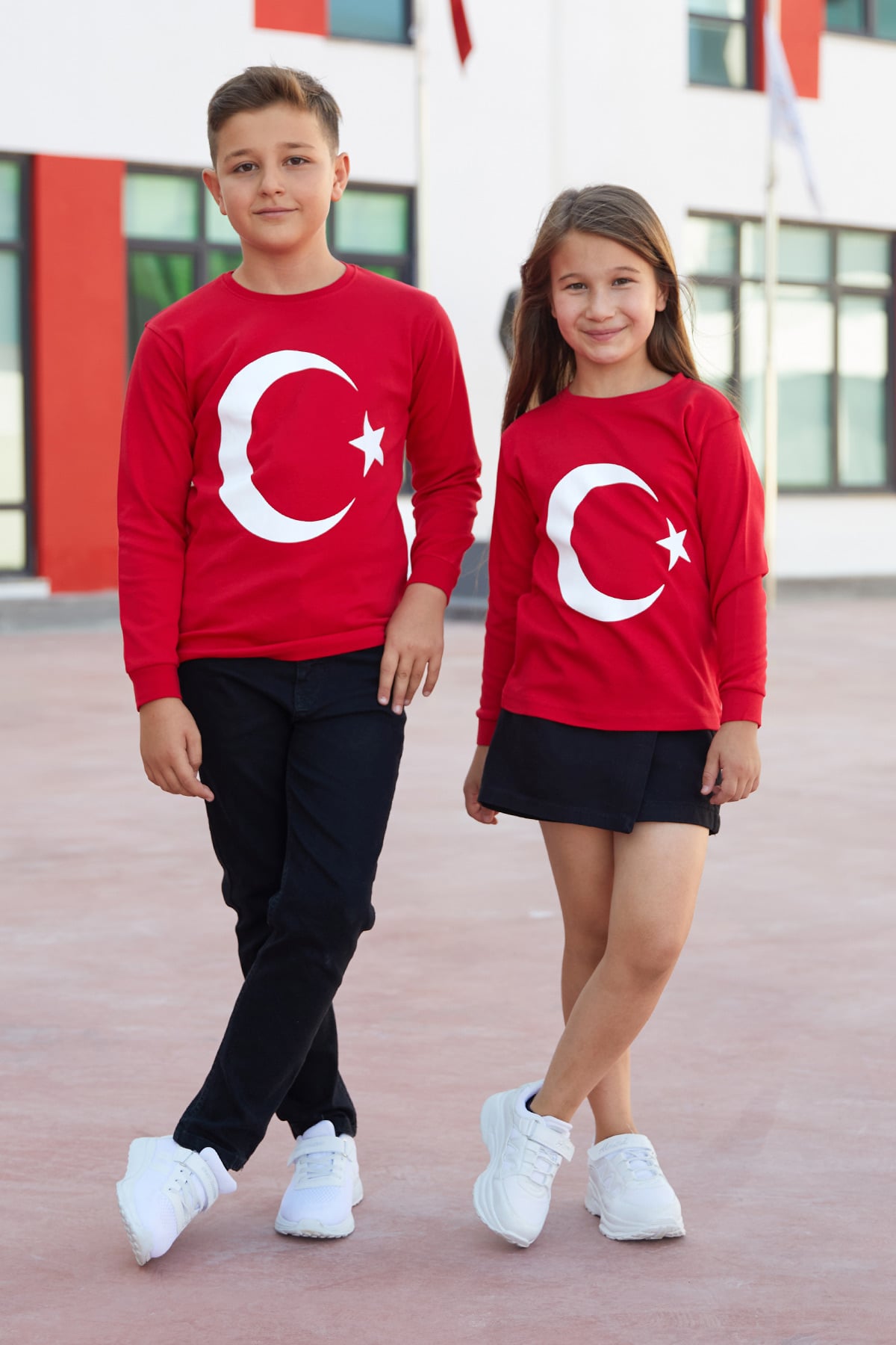 Türk Bayrağı Baskılı Çocuk Sweatshirt