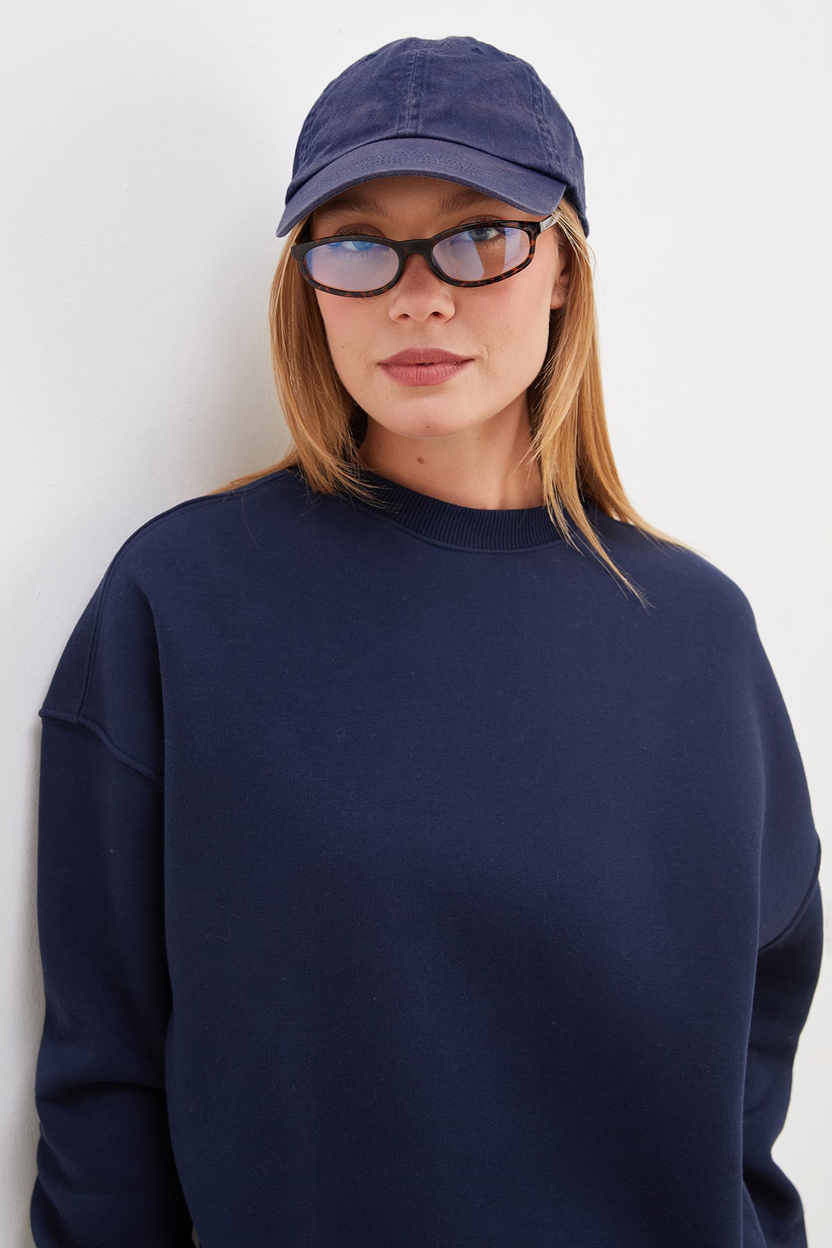 3 İplik Basic Bisiklet Yaka Oversize Sweatshirt 6