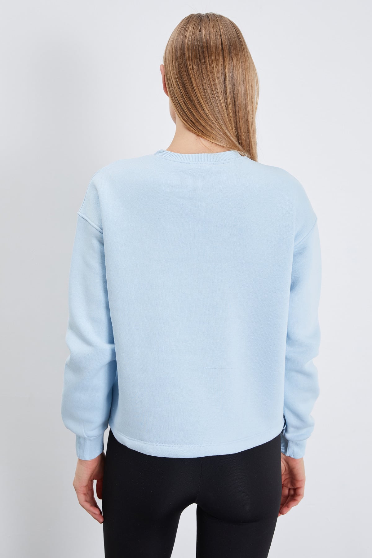 3 İplik İmza Nakışlı Stoperli Oversize Sweatshirt 8