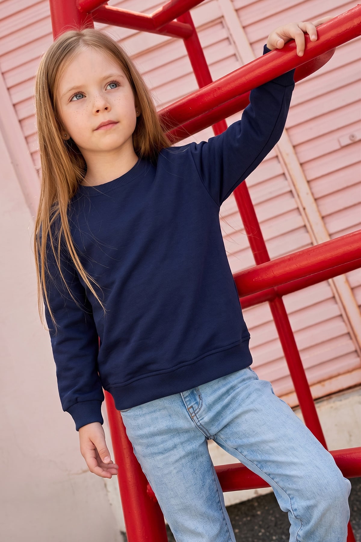 3 İplik Basic Unisex Çocuk Sweatshirt