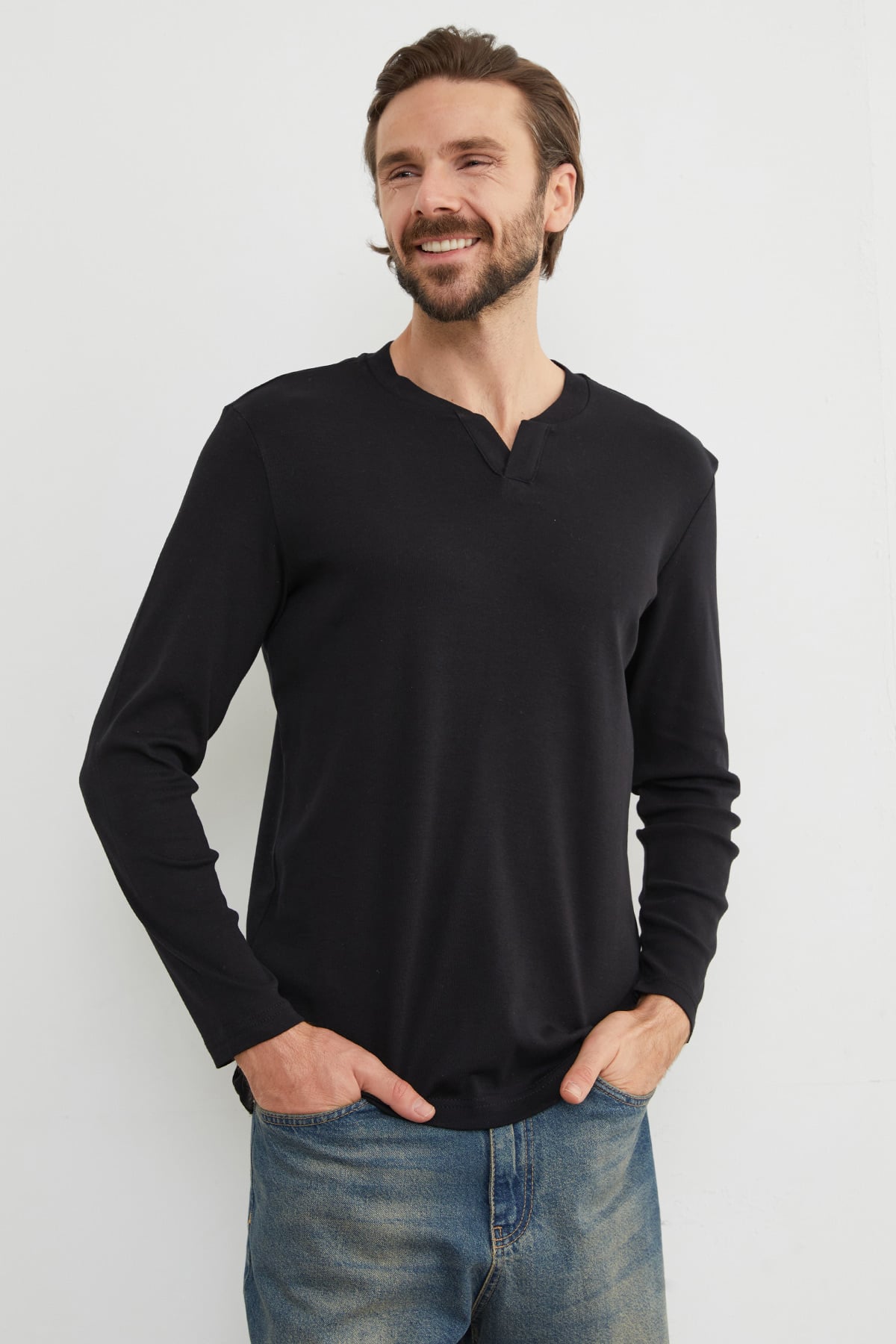 Basic V Yaka Ribanalı Body 3