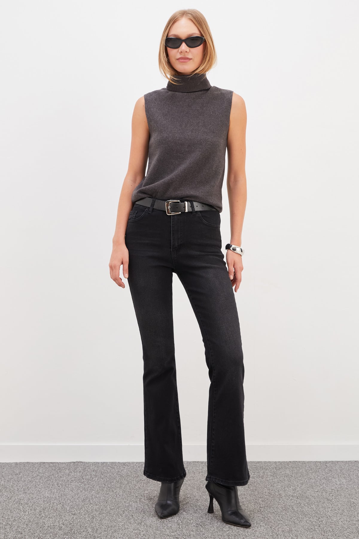 Yüksek Bel Flare Jean 4