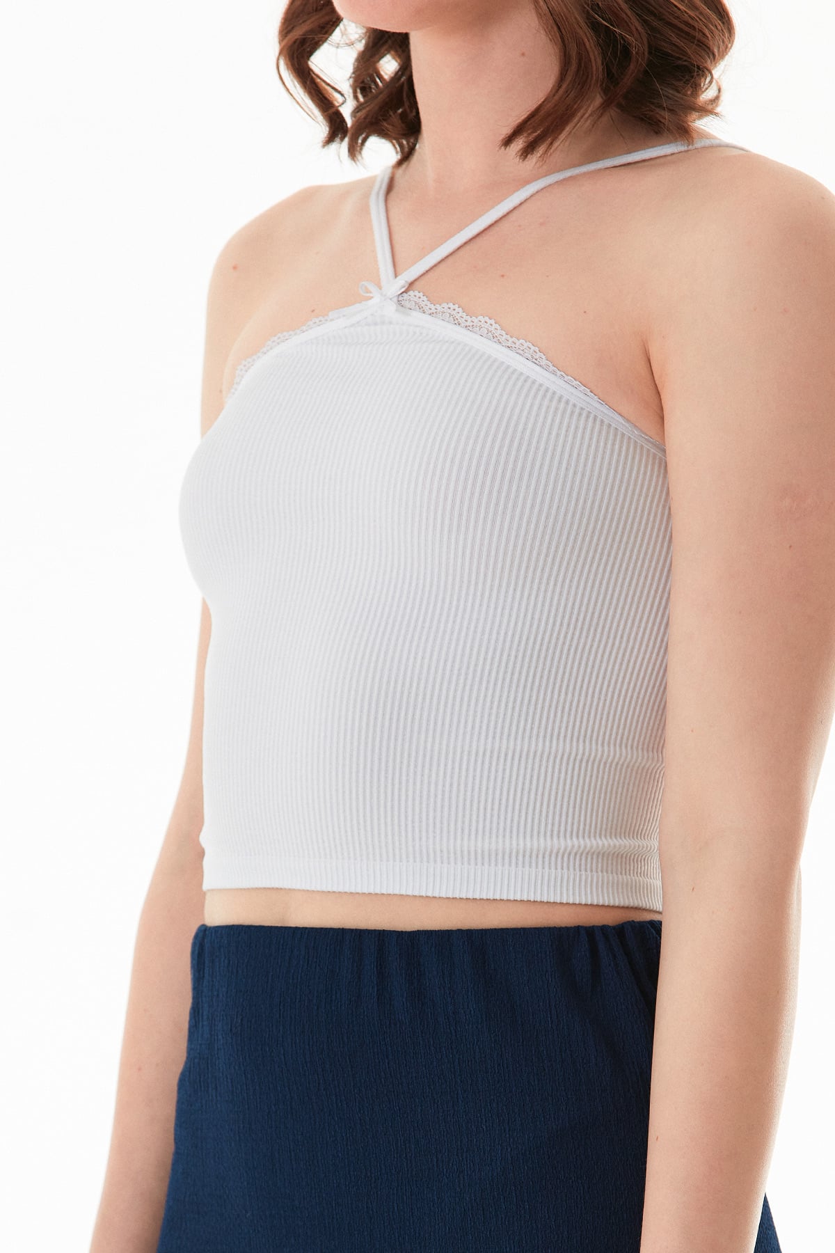 Fitilli Çapraz Askılı Crop Body 7
