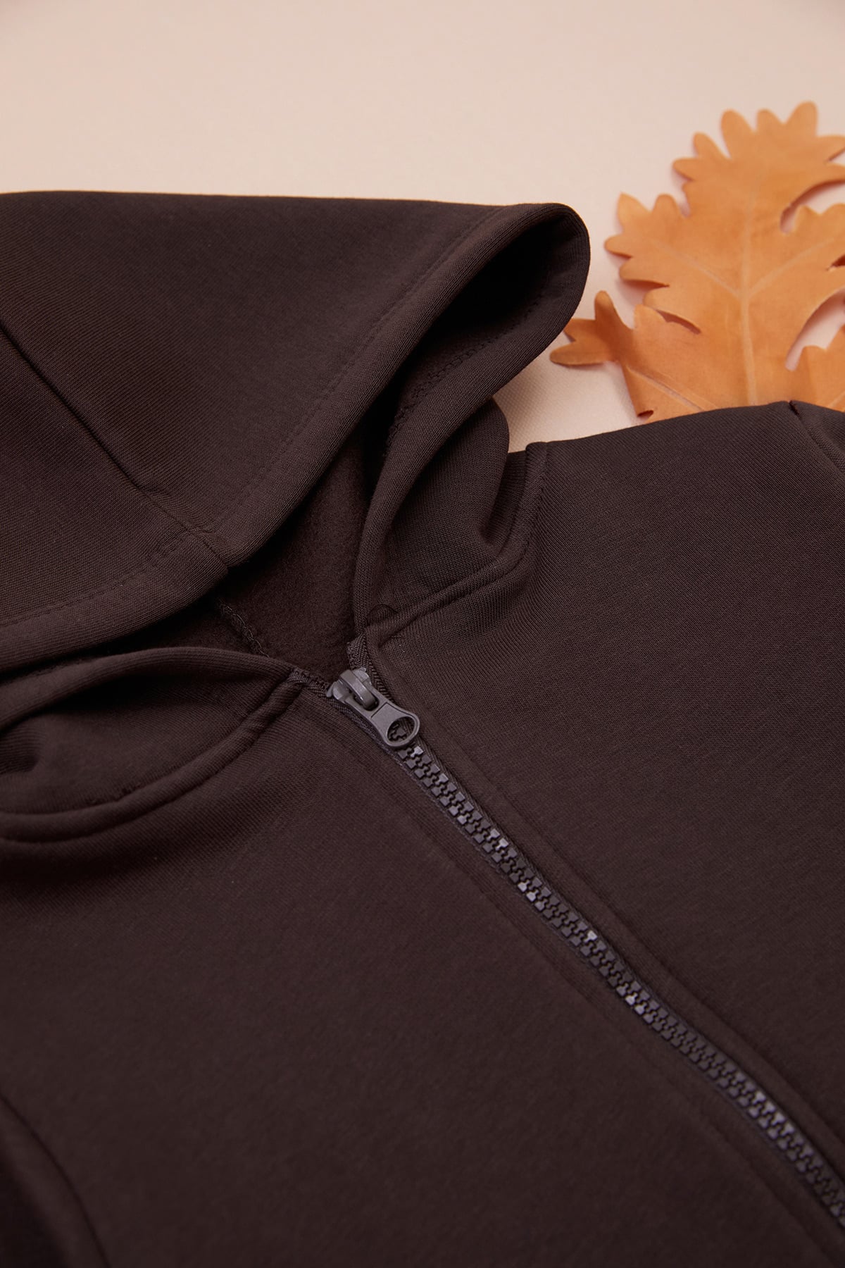 3 İplik Kapüşonlu Fermuarlı Unisex Çocuk Sweatshirt 5