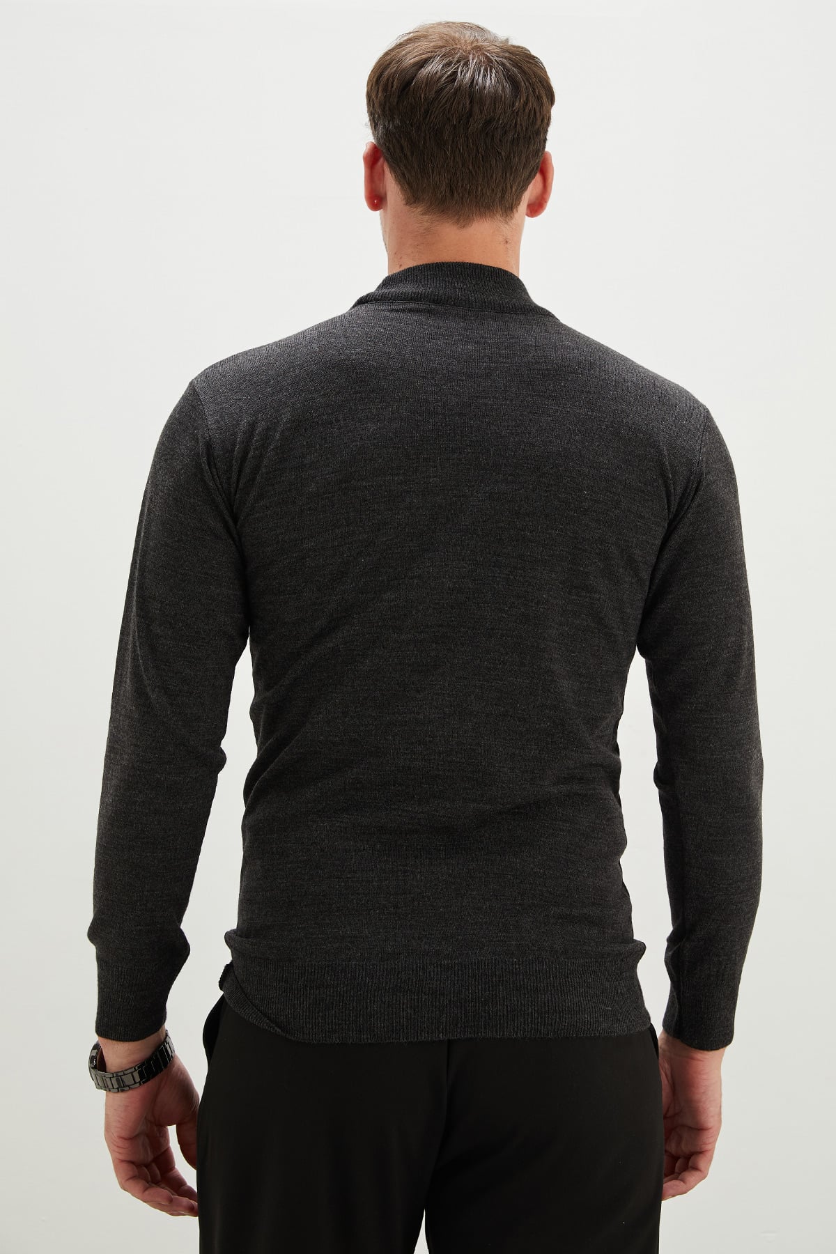 Basic Dik Yaka Regular Fit Triko Kazak 6