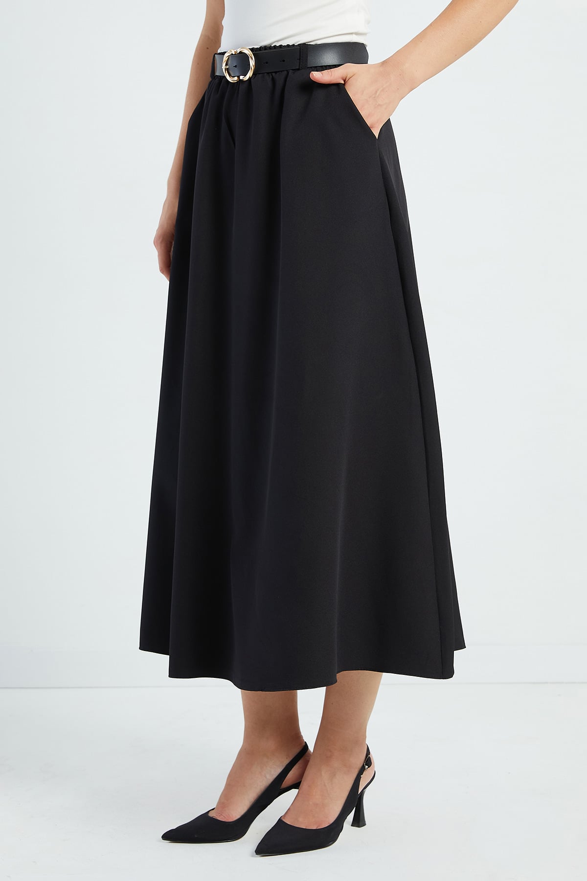 Beli Kemerli Maxi Boy Etek 7