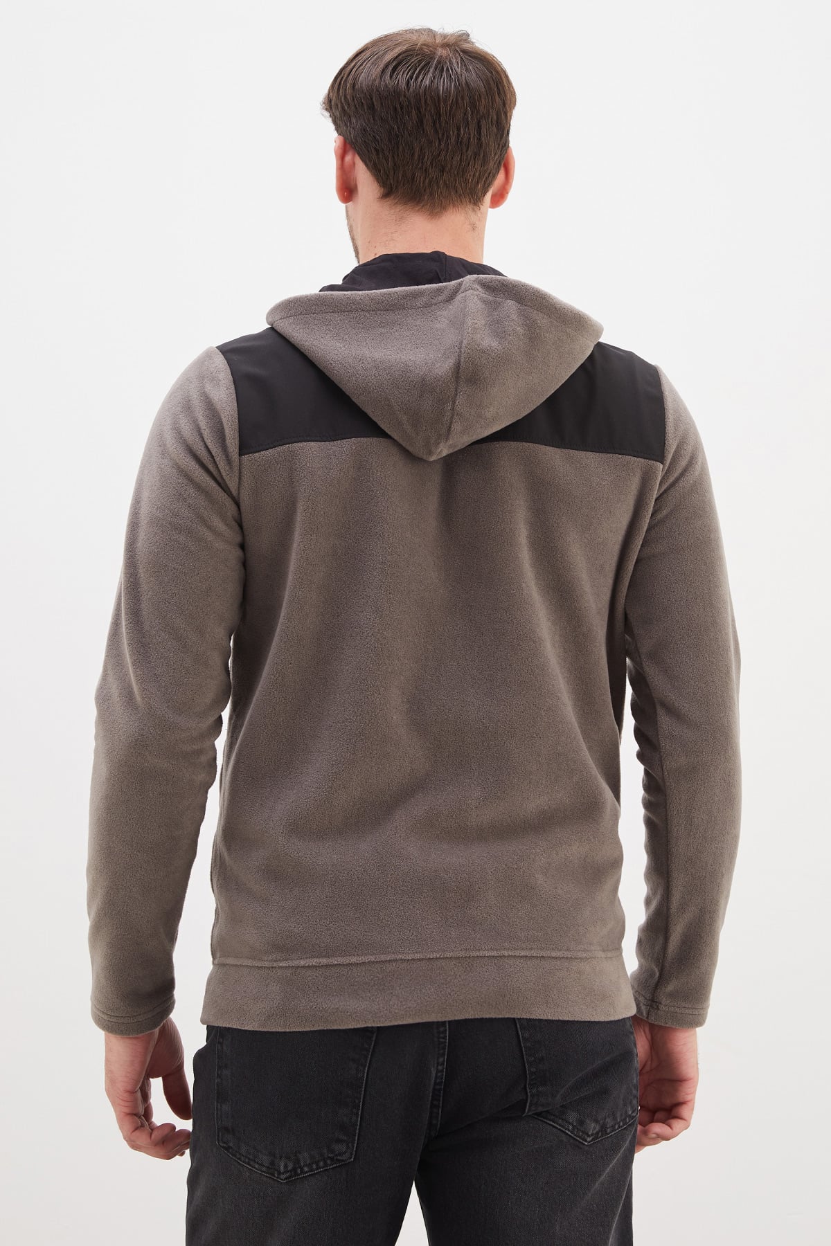 Fermuarlı Kapüşonlu Polar Sweatshirt 6