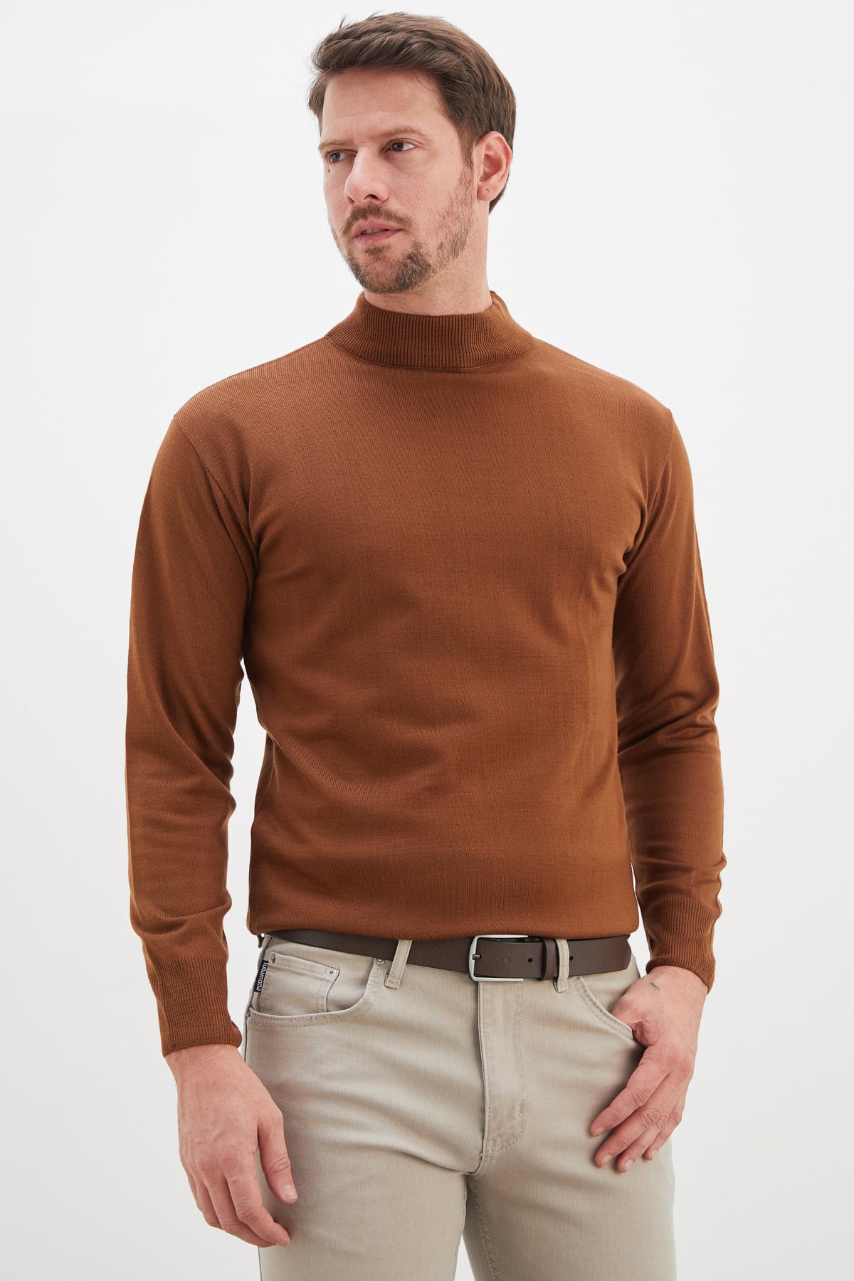 Basic Dik Yaka Regular Fit Triko Kazak 2