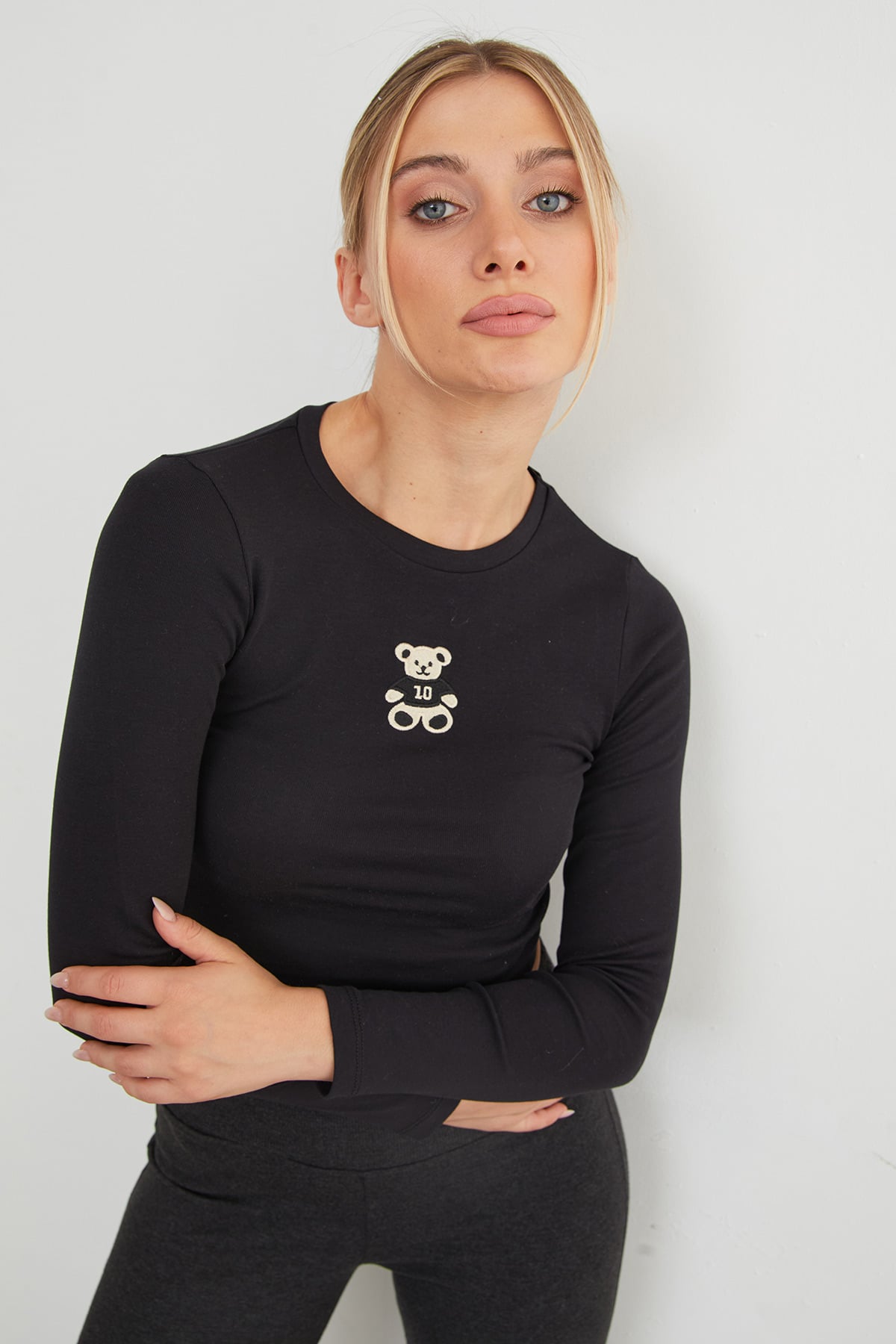 Ayıcık Nakışlı Crop Body 5