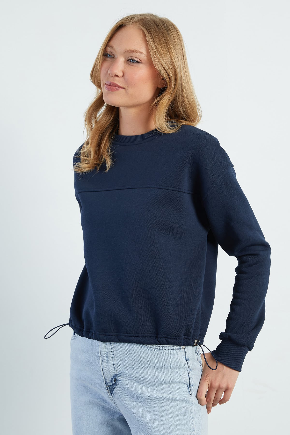 3 İplik Stoperli Oversize Sweatshirt 7