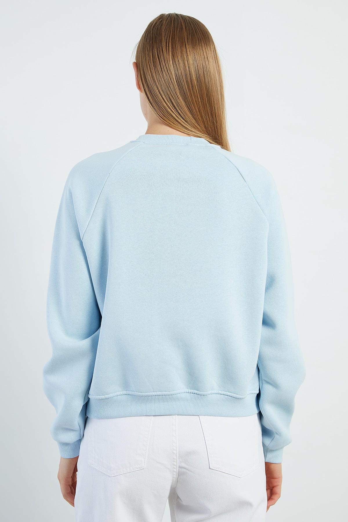 3 İplik Kalp Nakışlı Oversize Sweatshirt 8